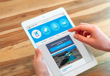 Page voyages mobile